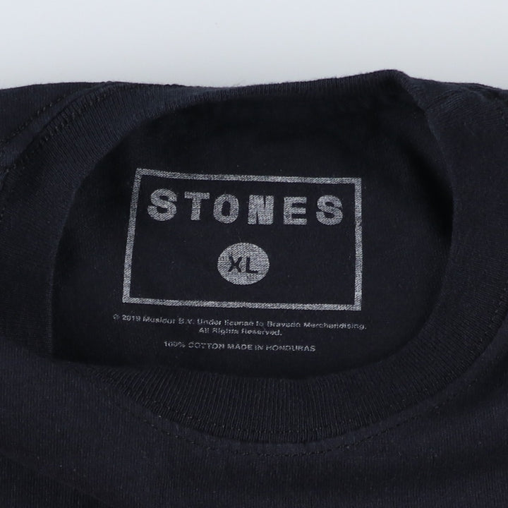 The Rolling Stones Band T-shirt, Men's XL cotton black type Vintage Second Hand