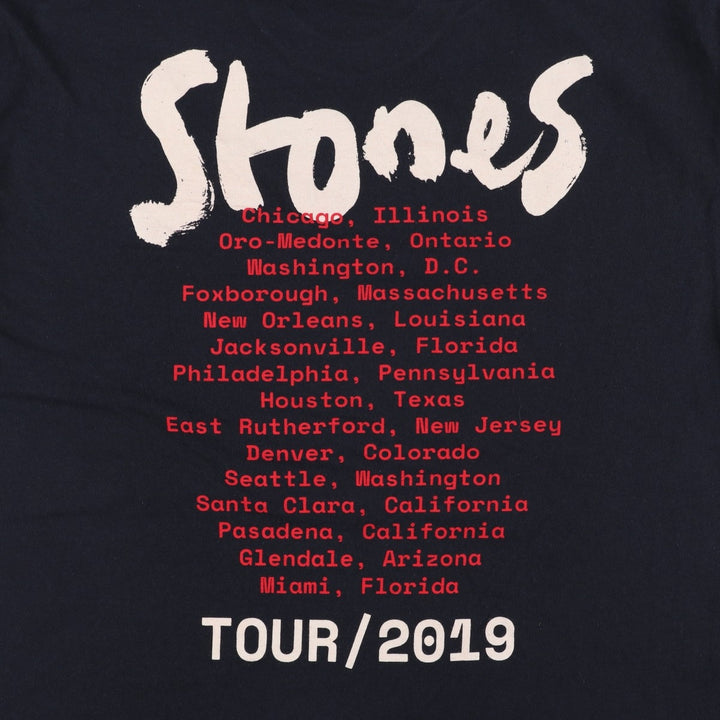 The Rolling Stones Band T-shirt, Men's XL cotton black type Vintage Second Hand