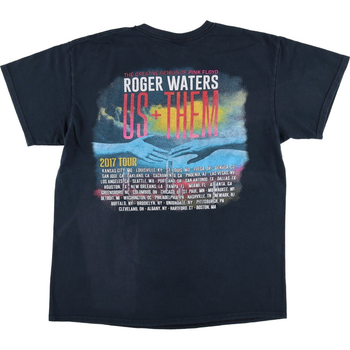 PINK FLOYD Pink Floyd Band T-shirt Band T Men's L size cotton black type Vintage Second Hand