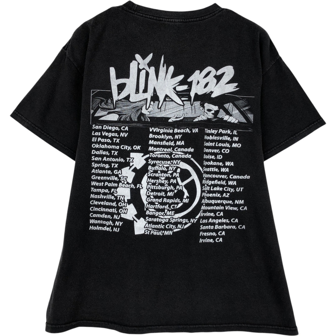 BLINK-182 Band T-Shirt, Men's Size L unclear Charcoal Vintage Second Hand