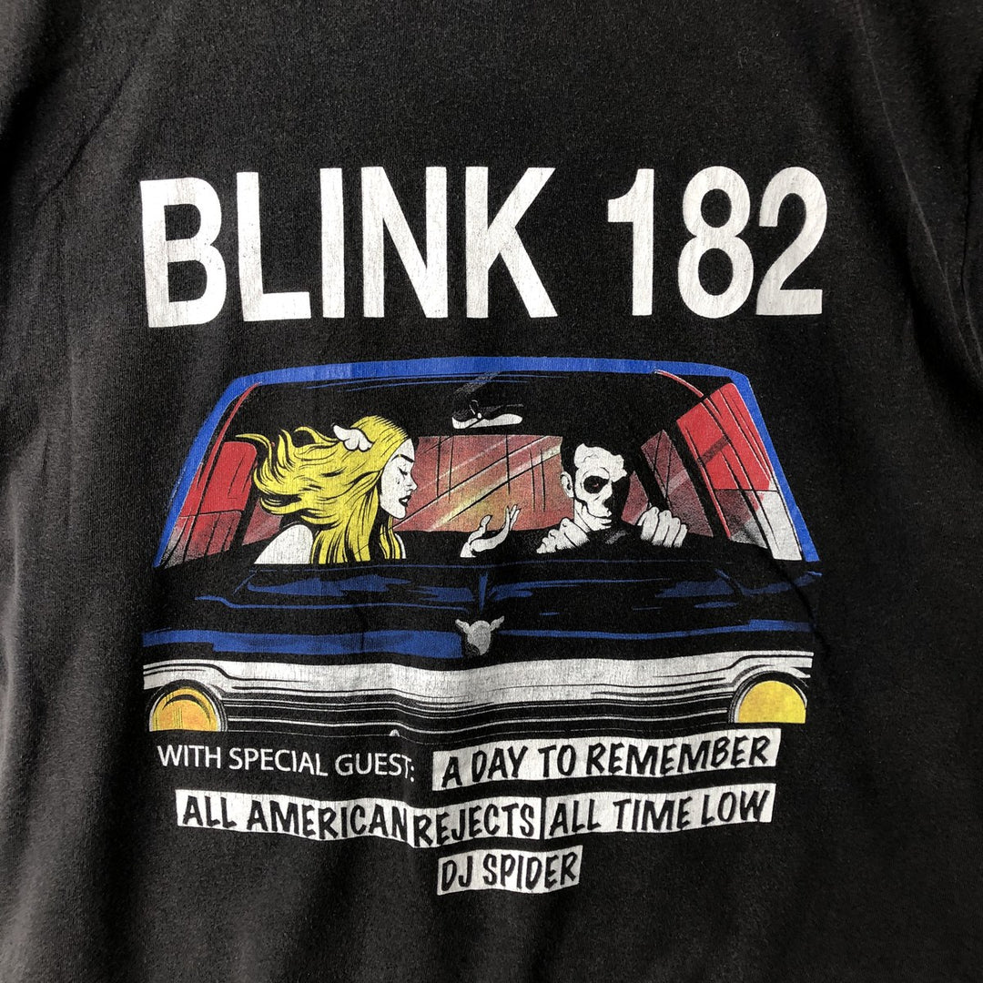 BLINK-182 Band T-Shirt, Men's Size L unclear Charcoal Vintage Second Hand