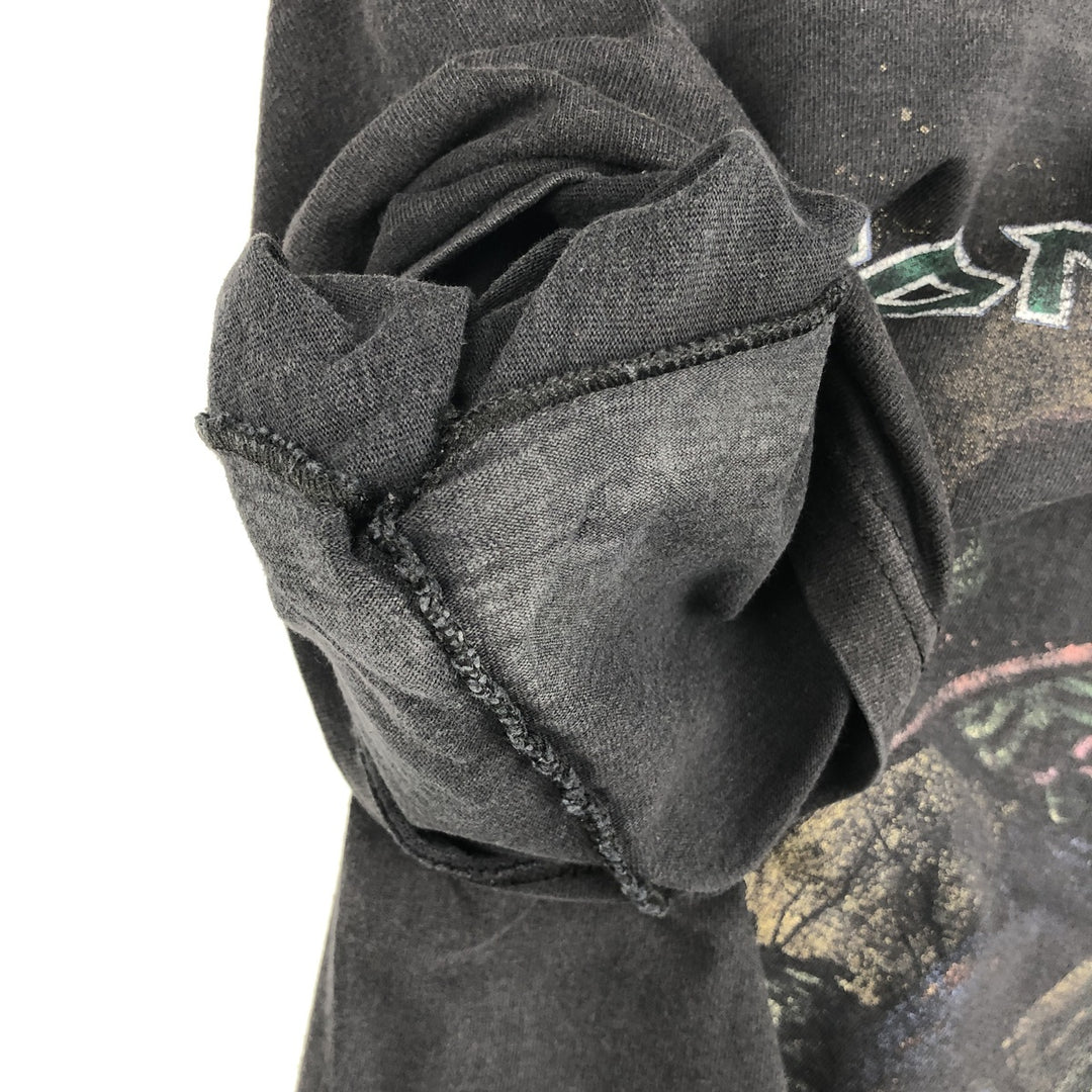 Fruit of the Loom Heavy Cotton Iron Maiden Band T-Shirt (Men's Size L) cotton black type Vintage Second Hand