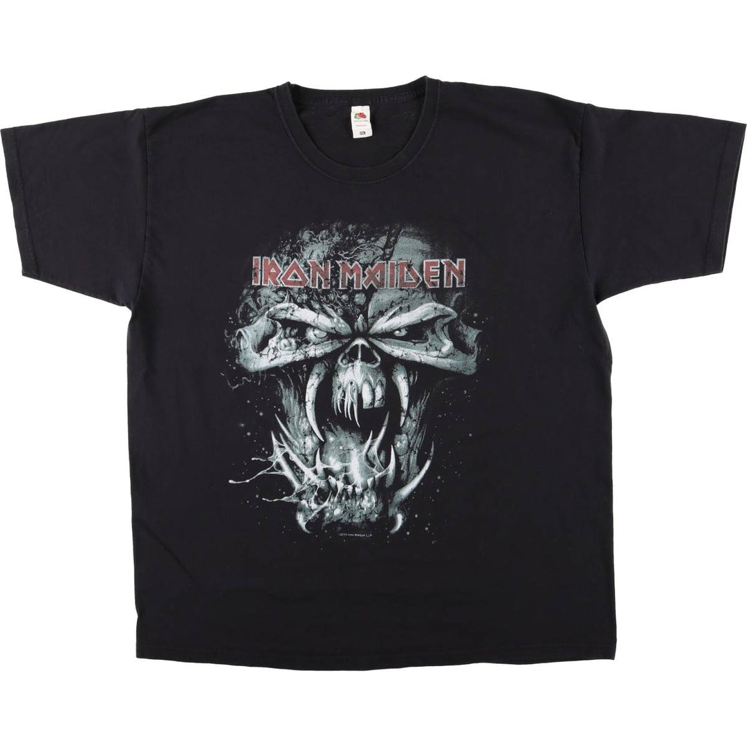 Fruit of the Loom - Iron Maiden band t-shirt, men's size XXL equivalent. cotton black type Vintage Second Hand