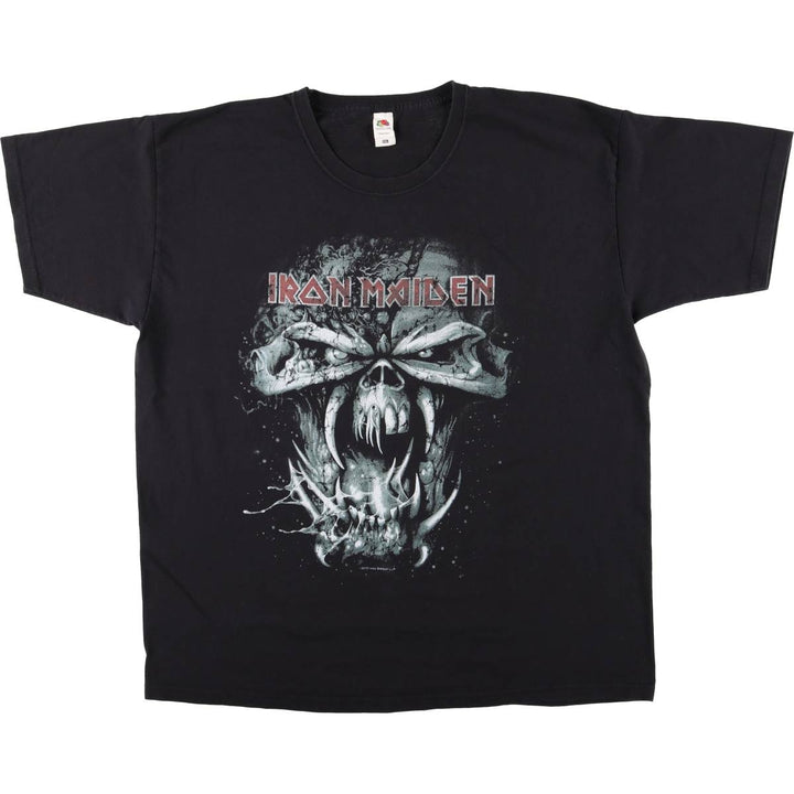 Fruit of the Loom - Iron Maiden band t-shirt, men's size XXL equivalent. cotton black type Vintage Second Hand