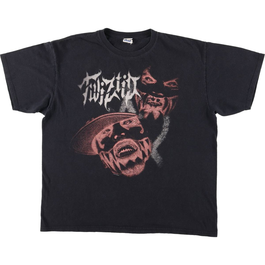 Anvil TWIZTID Wrap T-Shirt (Men's Size L) unclear black type Vintage Second Hand