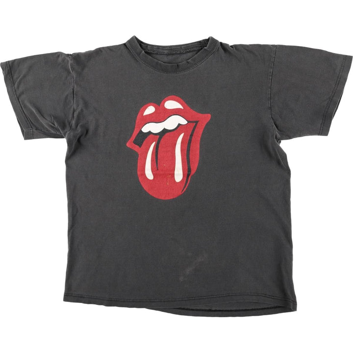 The Rolling Stones Band T-shirt, Men's M size unclear black type Vintage Second Hand
