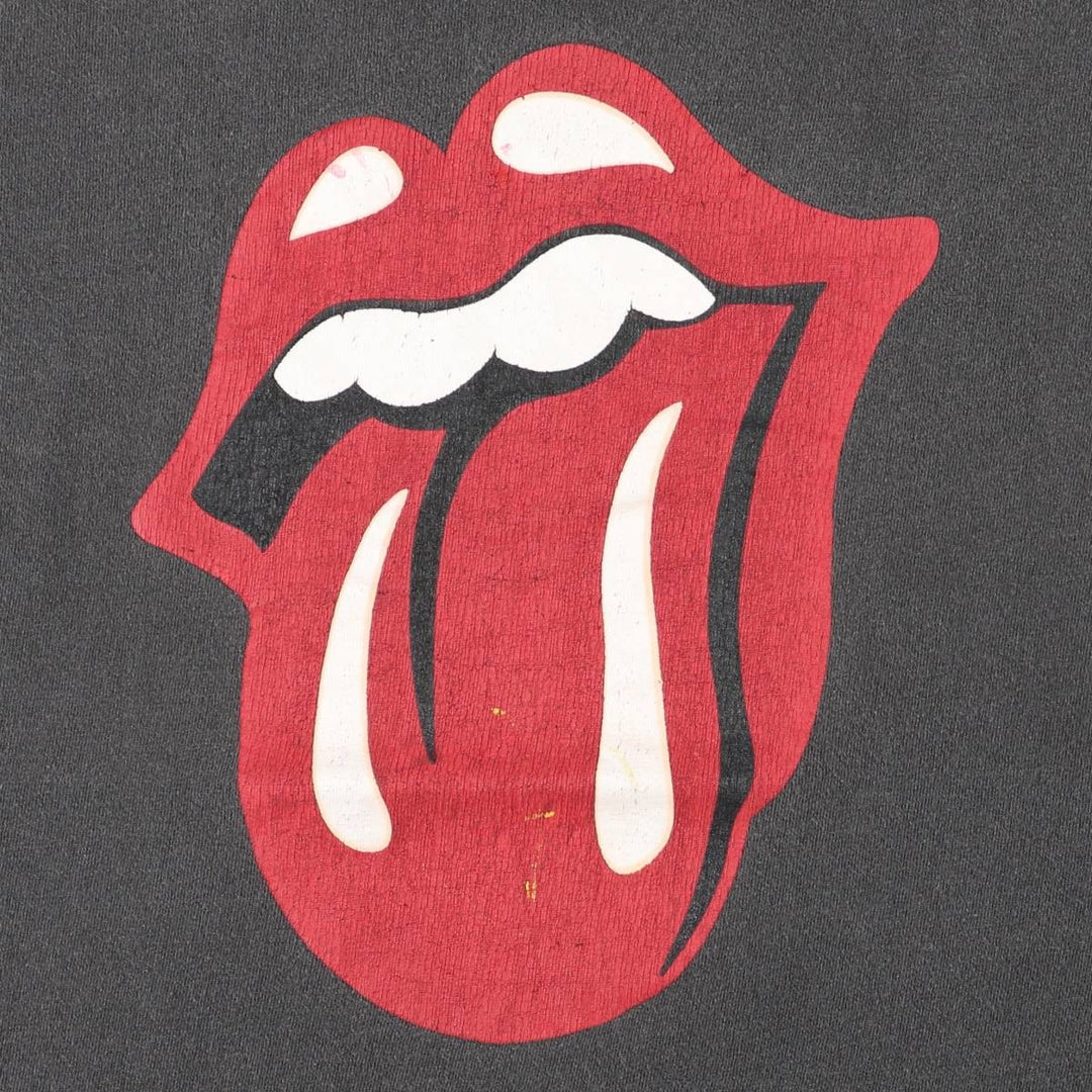 The Rolling Stones Band T-shirt, Men's M size unclear black type Vintage Second Hand