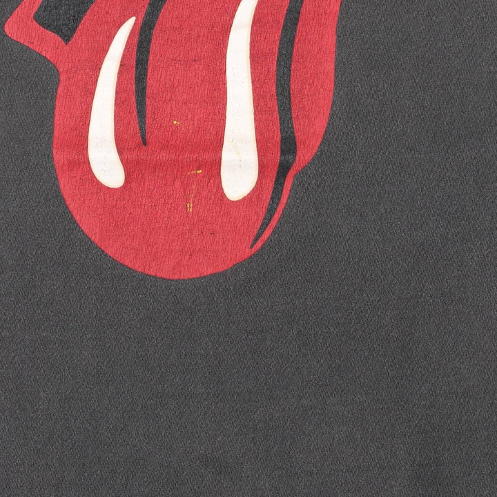 The Rolling Stones Band T-shirt, Men's M size unclear black type Vintage Second Hand