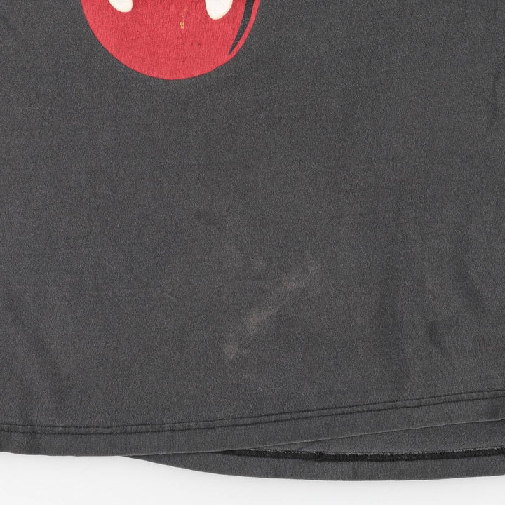 The Rolling Stones Band T-shirt, Men's M size unclear black type Vintage Second Hand