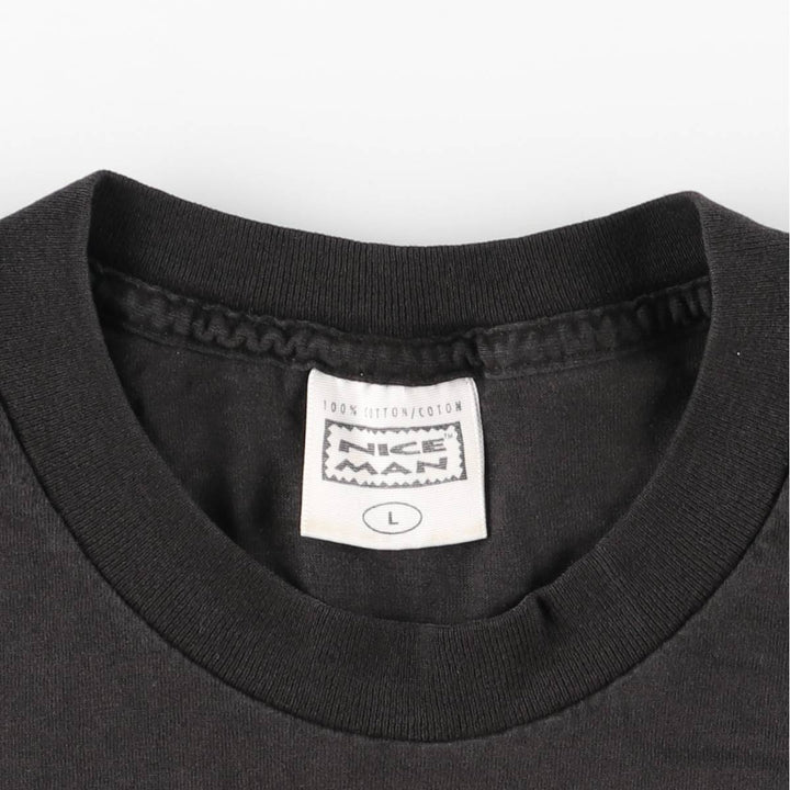 90'S NICE MAN John Michael Montgomery Band T-shirt, Made in USA, Men's Size L (approx.), Vintage cotton black type Vintage Second Hand