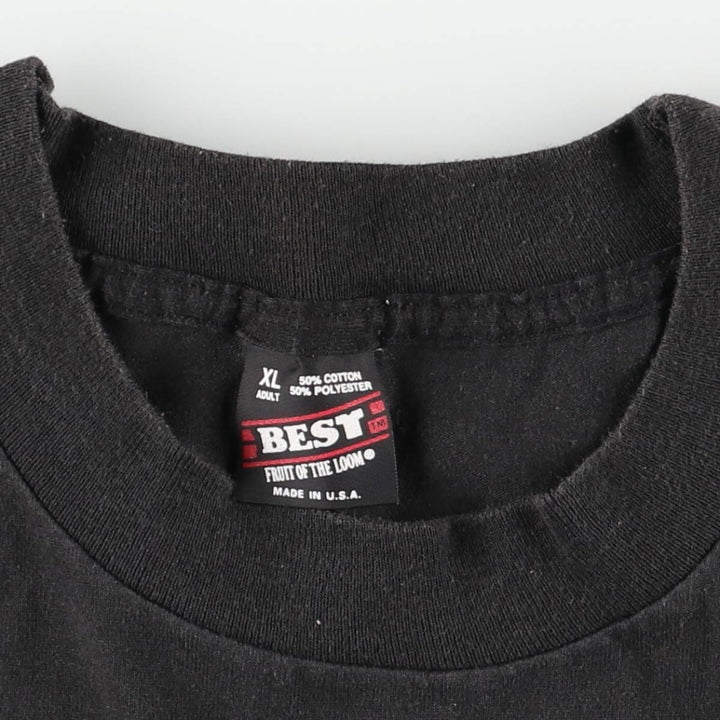 90'S MY HEART'S IN MUSIC Band T-Shirt, Made in USA, Men's XL equivalent, Vintage cotton black type Vintage Second Hand