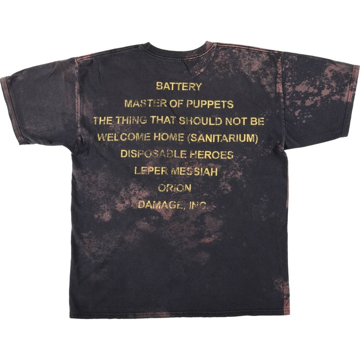 METALLICA Large Print Band T-Shirt (Men's Size L) unclear black type Vintage Second Hand