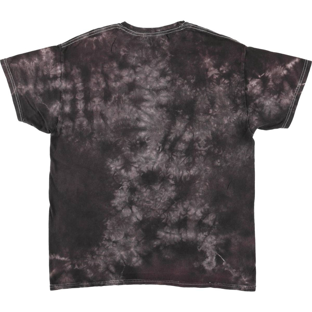 Gildan Gorillaz Tie-Dye Pattern Band T-Shirt (Men's Size L) cotton black type Vintage Second Hand
