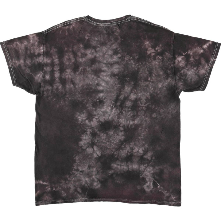 Gildan Gorillaz Tie-Dye Pattern Band T-Shirt (Men's Size L) cotton black type Vintage Second Hand