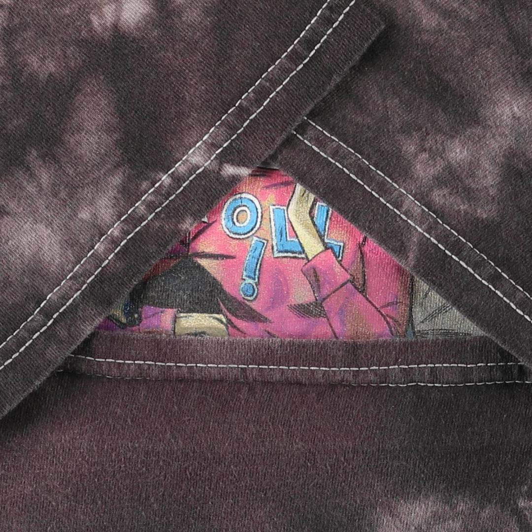 Gildan Gorillaz Tie-Dye Pattern Band T-Shirt (Men's Size L) cotton black type Vintage Second Hand