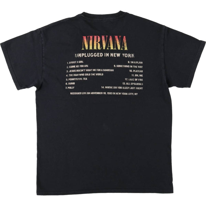 NIRVANA Nirvana Band T-shirt, Band T, Men's M size cotton black type Vintage Second Hand