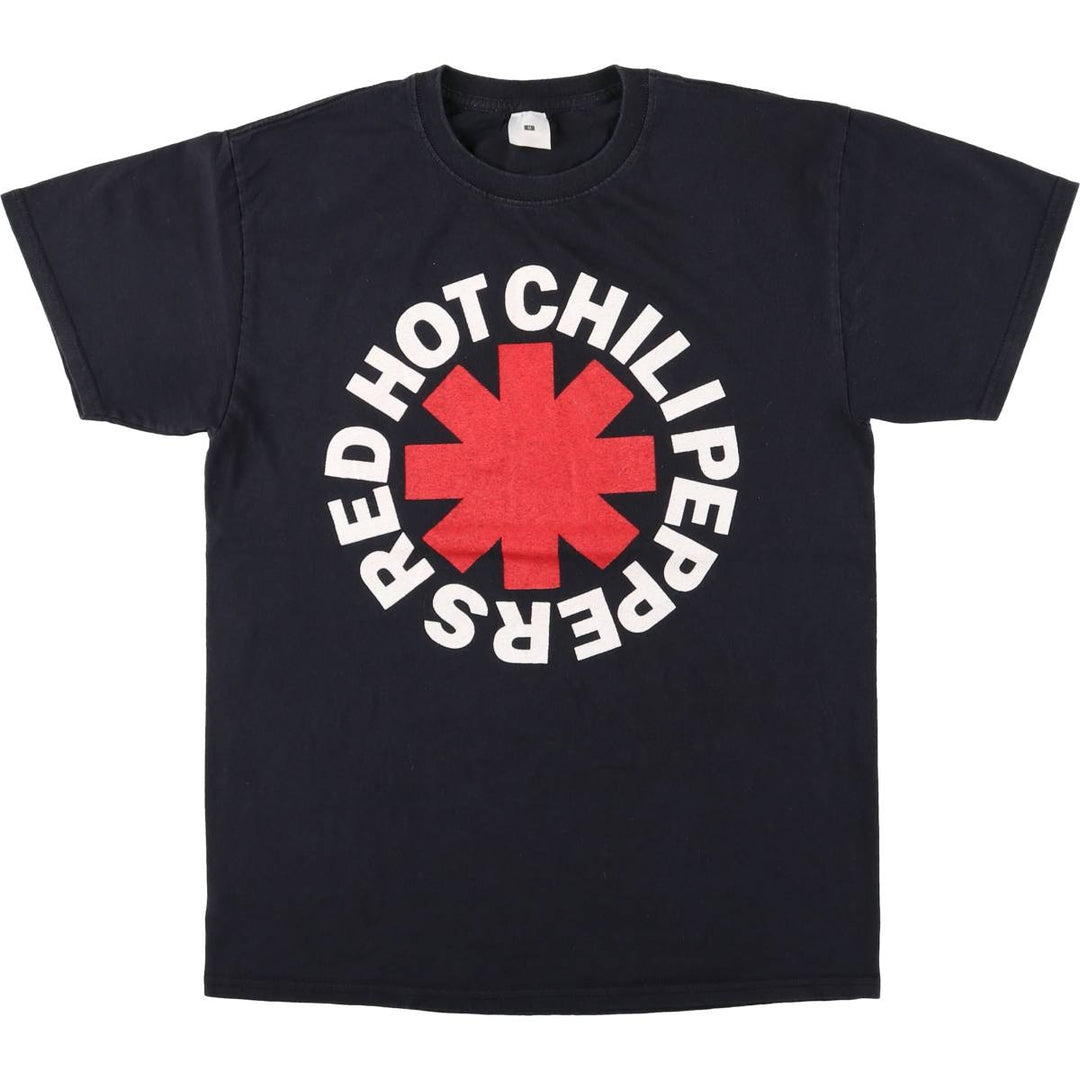 RED HOT CHILI PEPPERS Red Hot Chili Peppers Band T-shirt Band T Men's M size cotton black type Vintage Second Hand