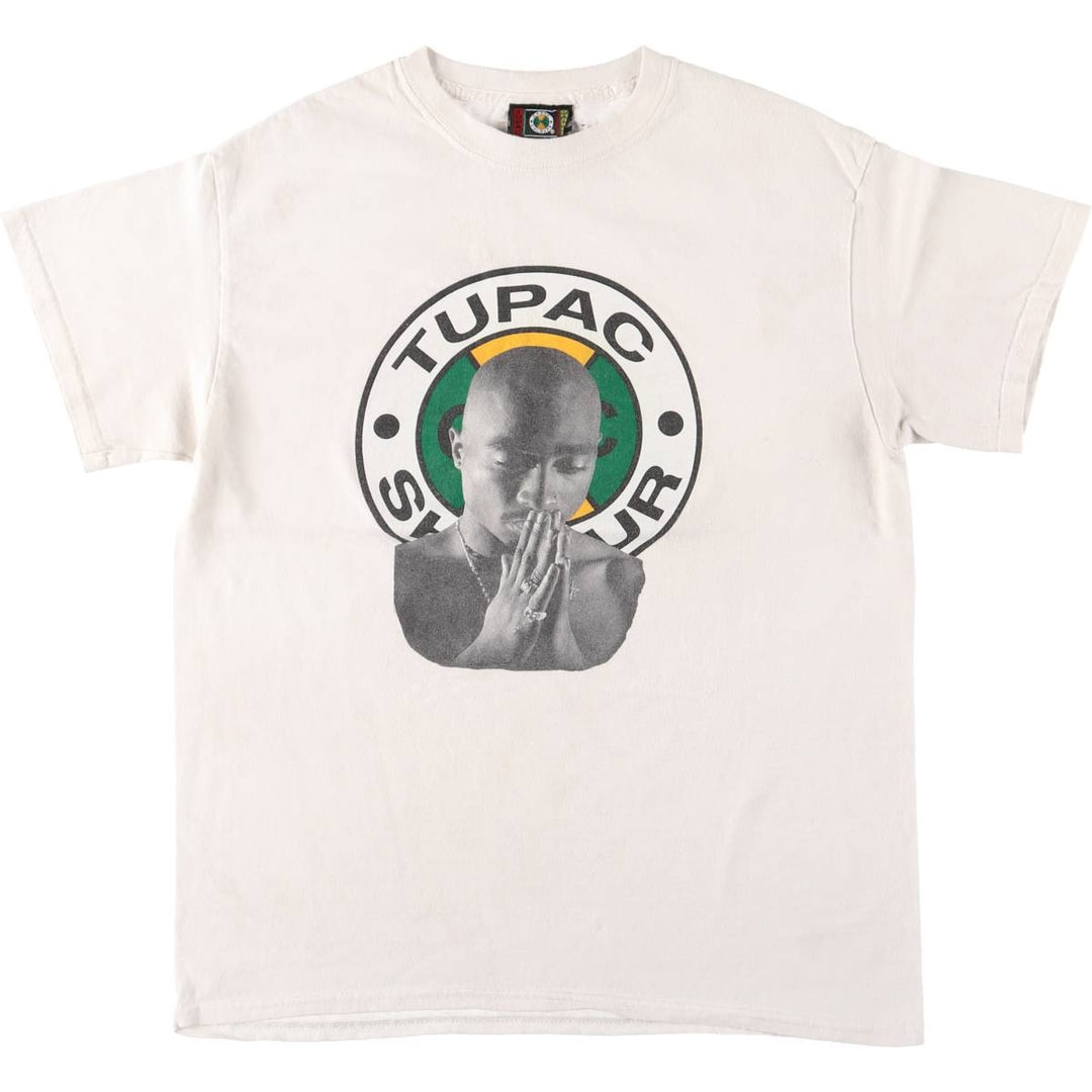 2pac Rap T-shirt, Men's M size cotton white type Vintage Second Hand