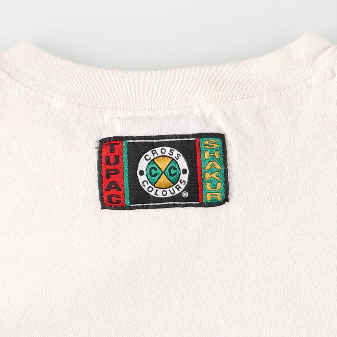 2pac Rap T-shirt, Men's M size cotton white type Vintage Second Hand