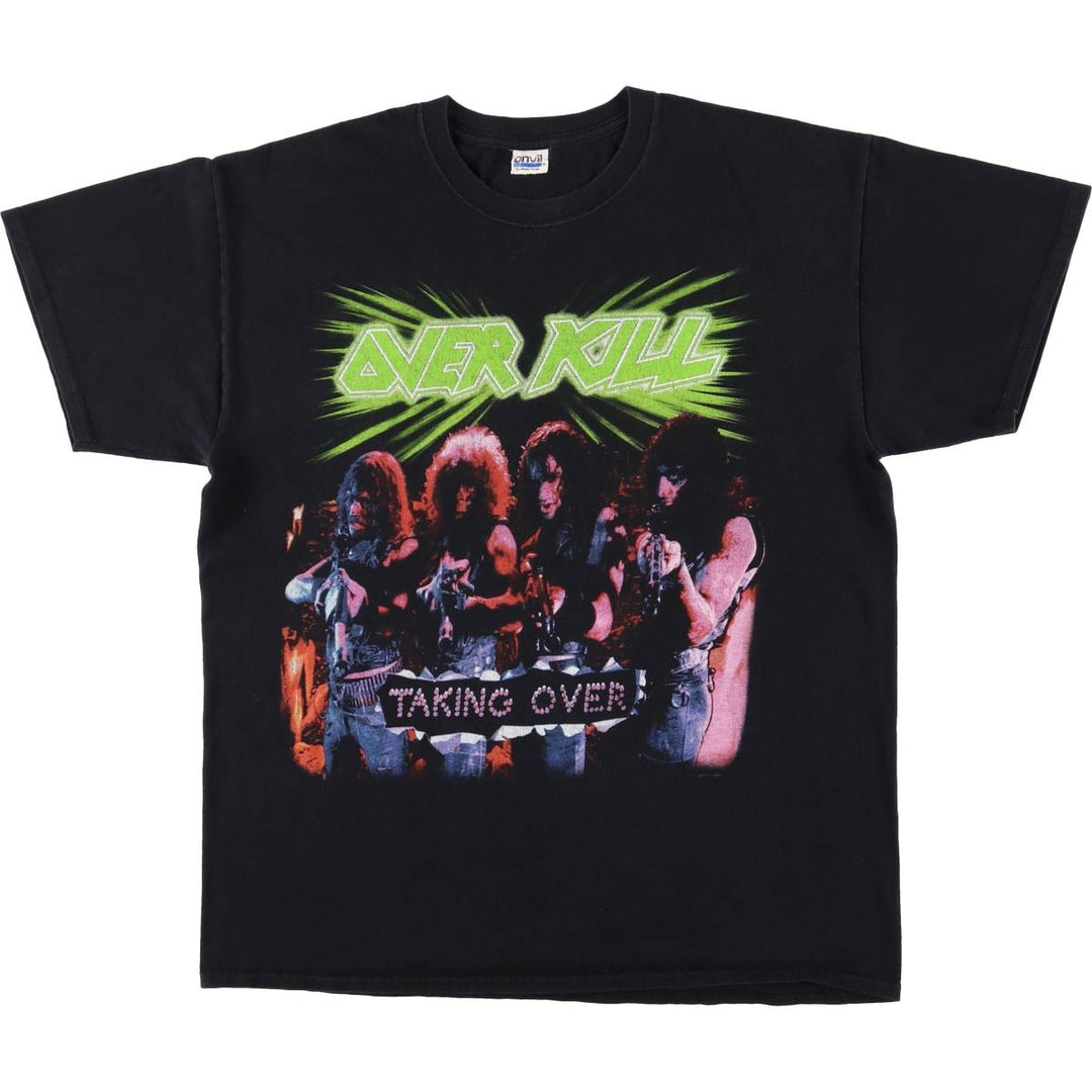 Anvil Overkill Band T-Shirt (Men's Size M) unclear black type Vintage Second Hand