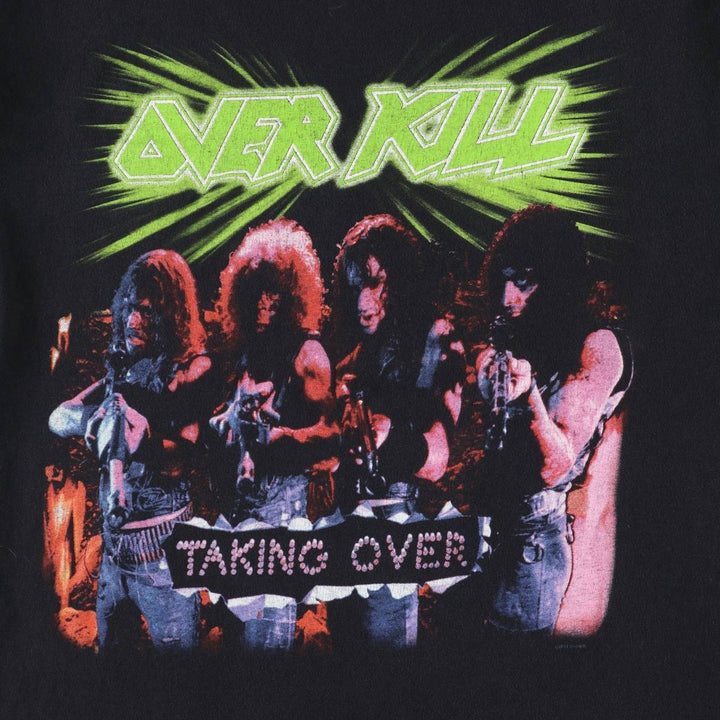 Anvil Overkill Band T-Shirt (Men's Size M) unclear black type Vintage Second Hand