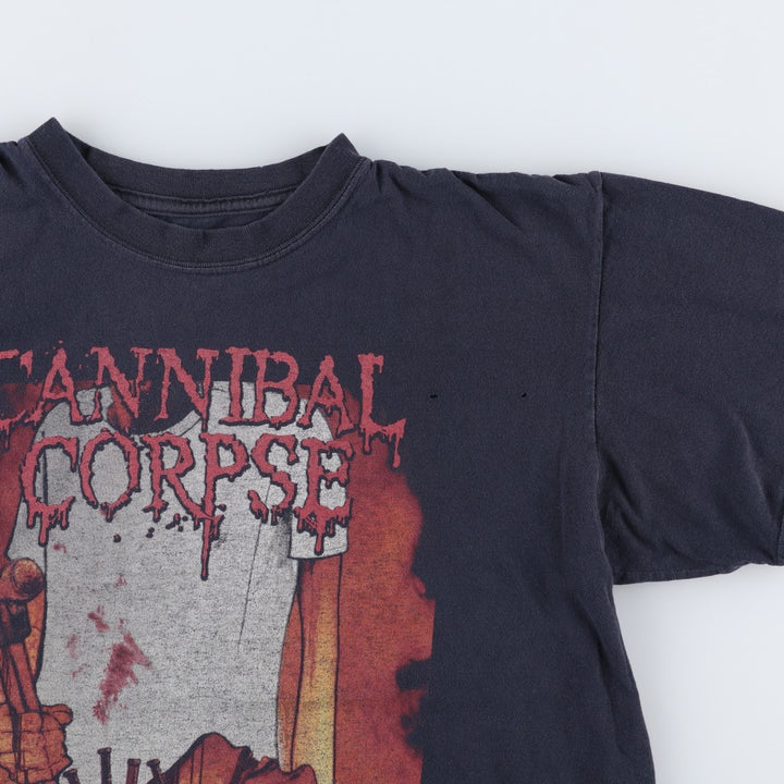 CANNIBAL CORPSE Band T-shirt, Men's XL equivalent. cotton black type Vintage Second Hand
