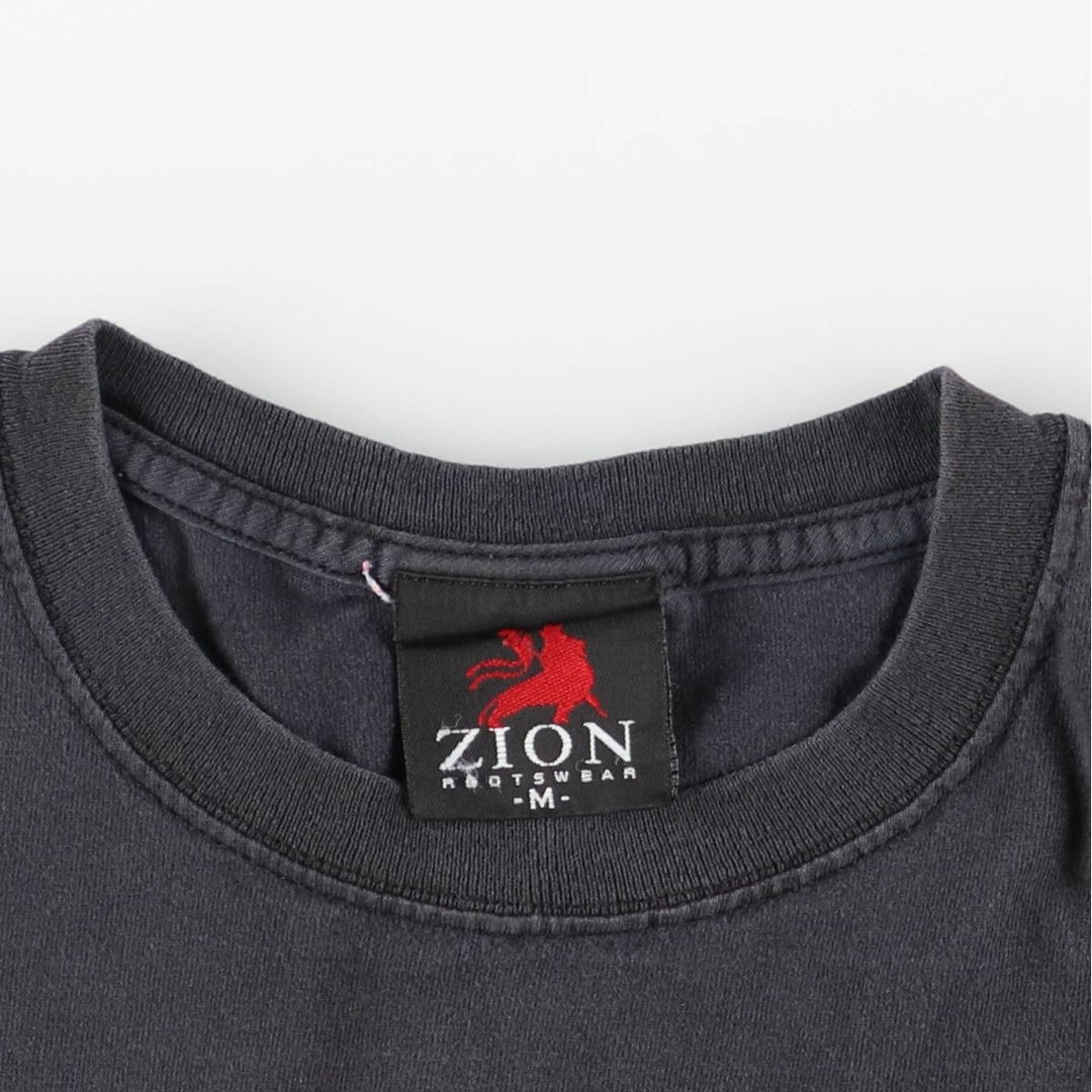 2000'S Zion Rootswear BOB MARLEY Band T-shirt (Men's size M) cotton black type Vintage Second Hand