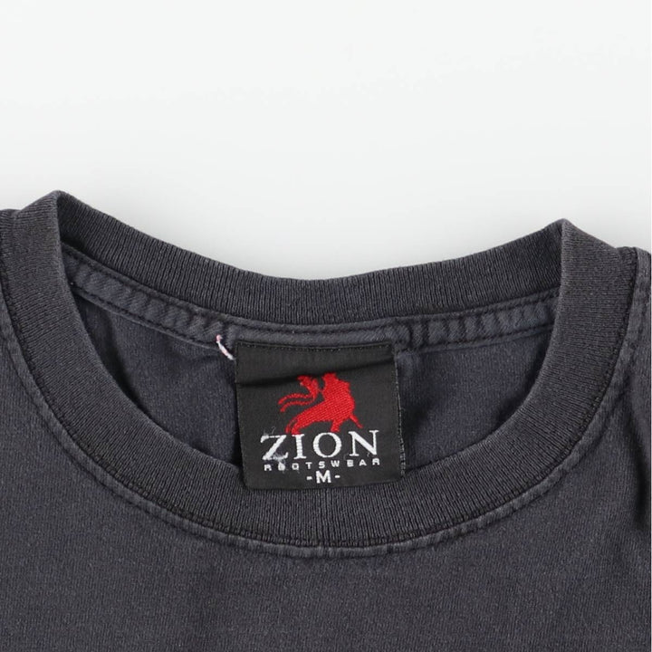 2000'S Zion Rootswear BOB MARLEY Band T-shirt (Men's size M) cotton black type Vintage Second Hand