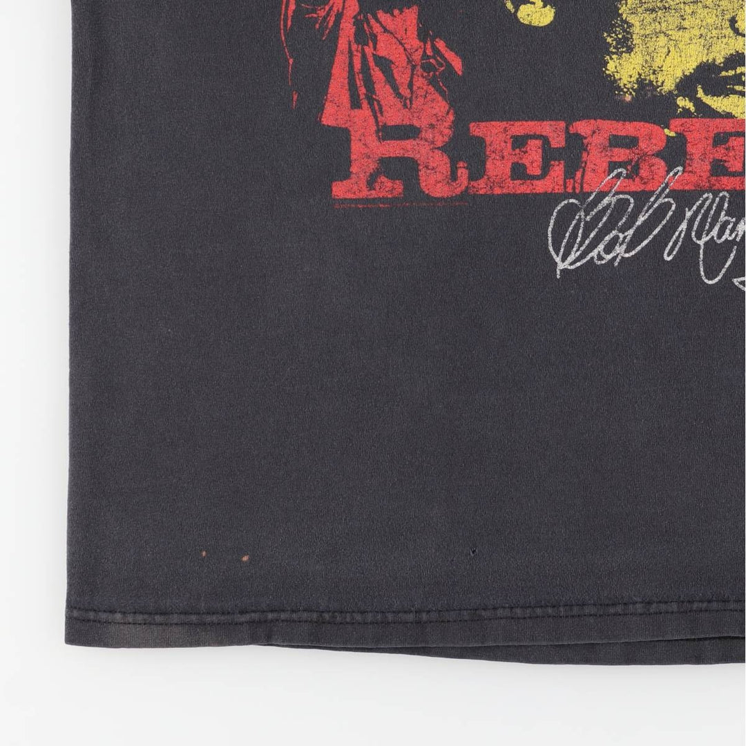 2000'S Zion Rootswear BOB MARLEY Band T-shirt (Men's size M) cotton black type Vintage Second Hand
