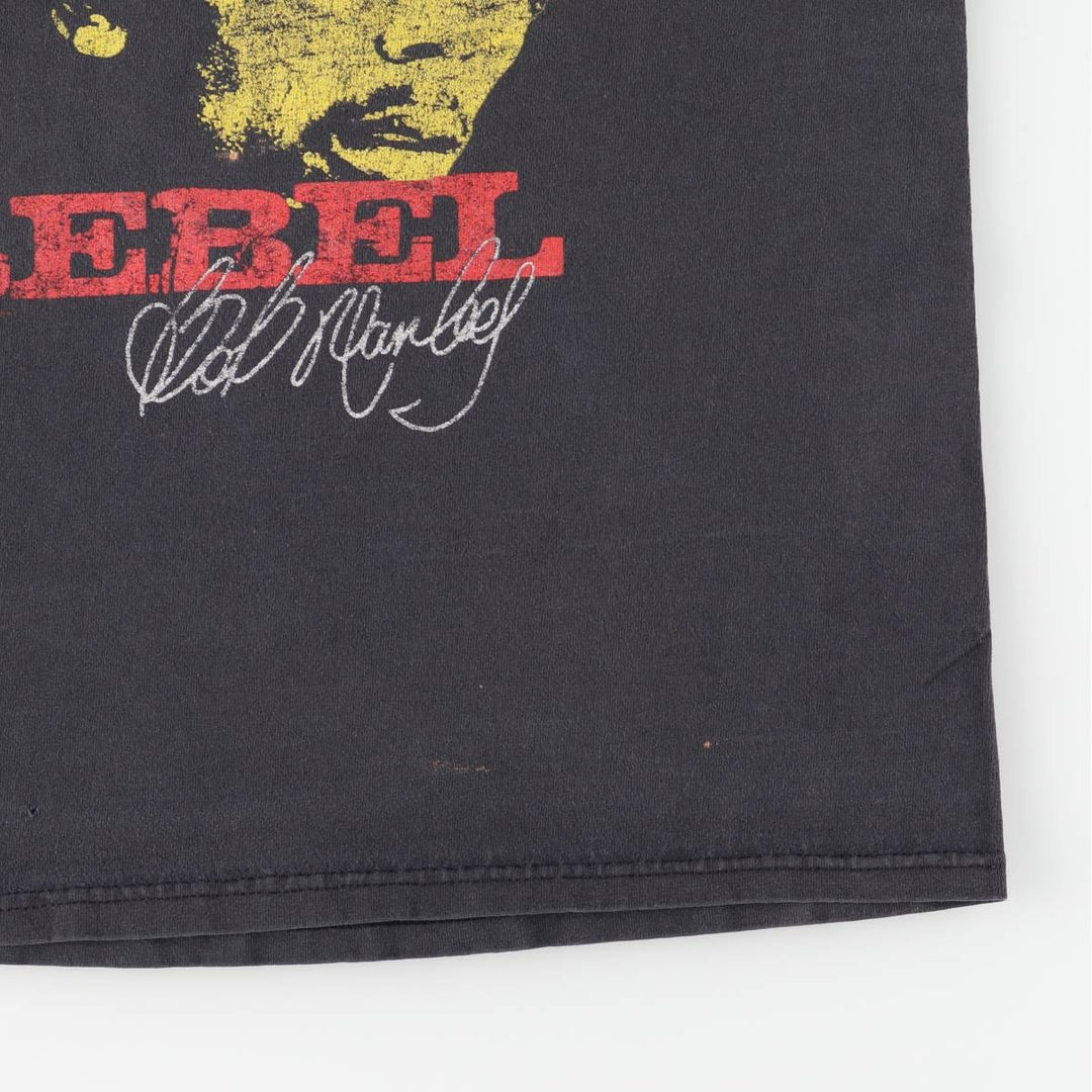 2000'S Zion Rootswear BOB MARLEY Band T-shirt (Men's size M) cotton black type Vintage Second Hand