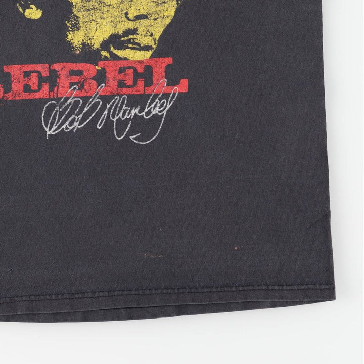 2000'S Zion Rootswear BOB MARLEY Band T-shirt (Men's size M) cotton black type Vintage Second Hand