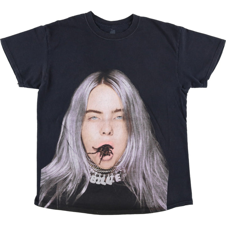 BILLIE EILISH Billie Eilish Band T-shirt Band T Men's M size cotton black type Vintage Second Hand