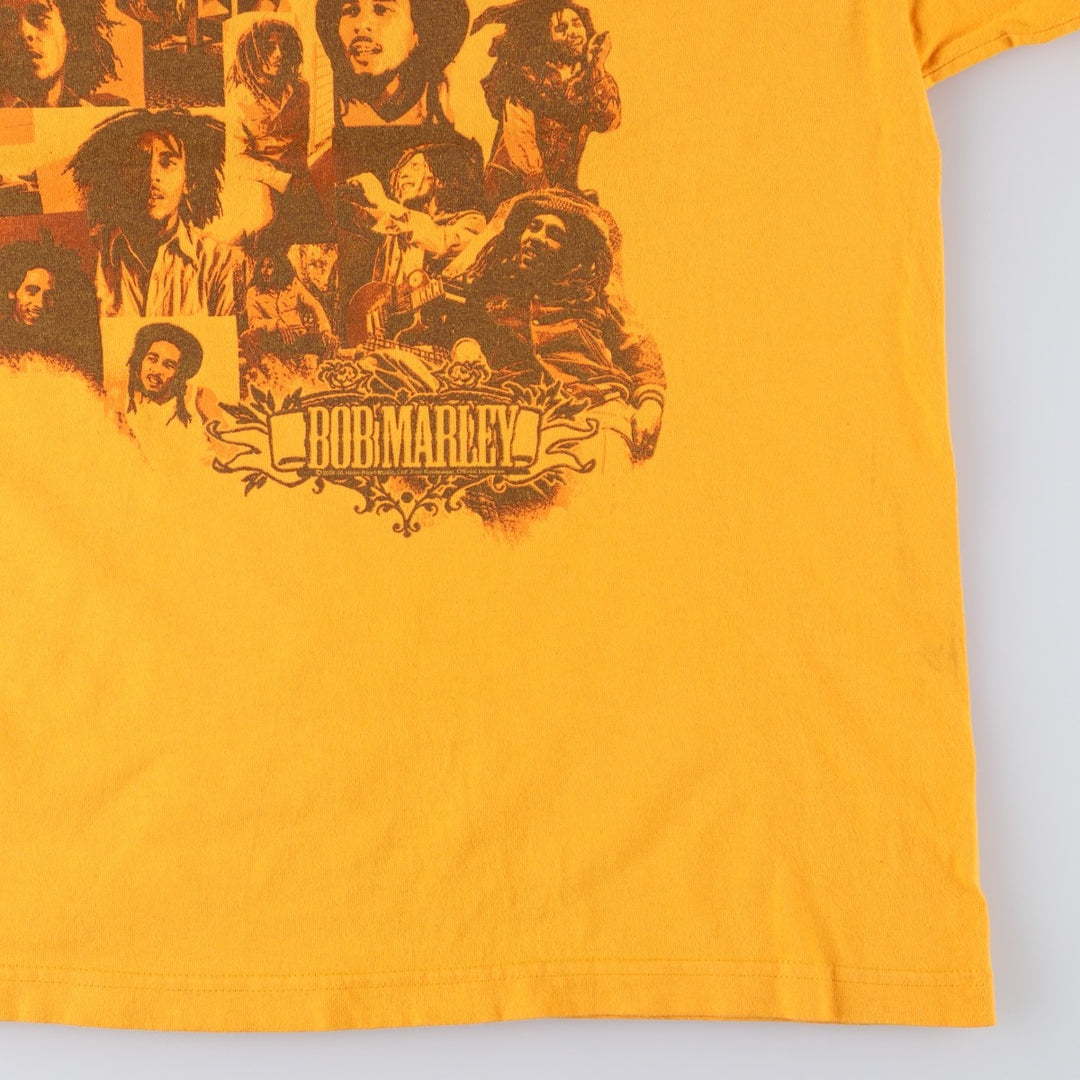 Zion Rootswear BOB MARLEY Band T-shirt (Men's XXL equivalent) cotton yellow type Vintage Second Hand