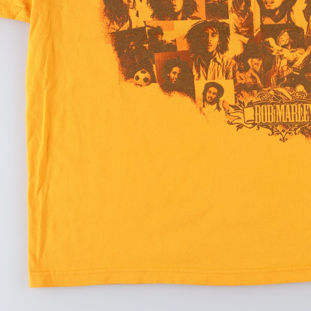 Zion Rootswear BOB MARLEY Band T-shirt (Men's XXL equivalent) cotton yellow type Vintage Second Hand
