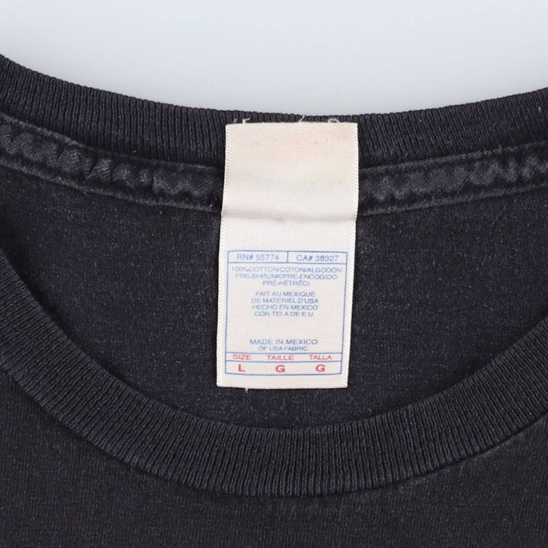 Tennessee River Lynyrd Skynyrd Skull Pattern Band T-Shirt (Men's Size L) cotton black type Vintage Second Hand