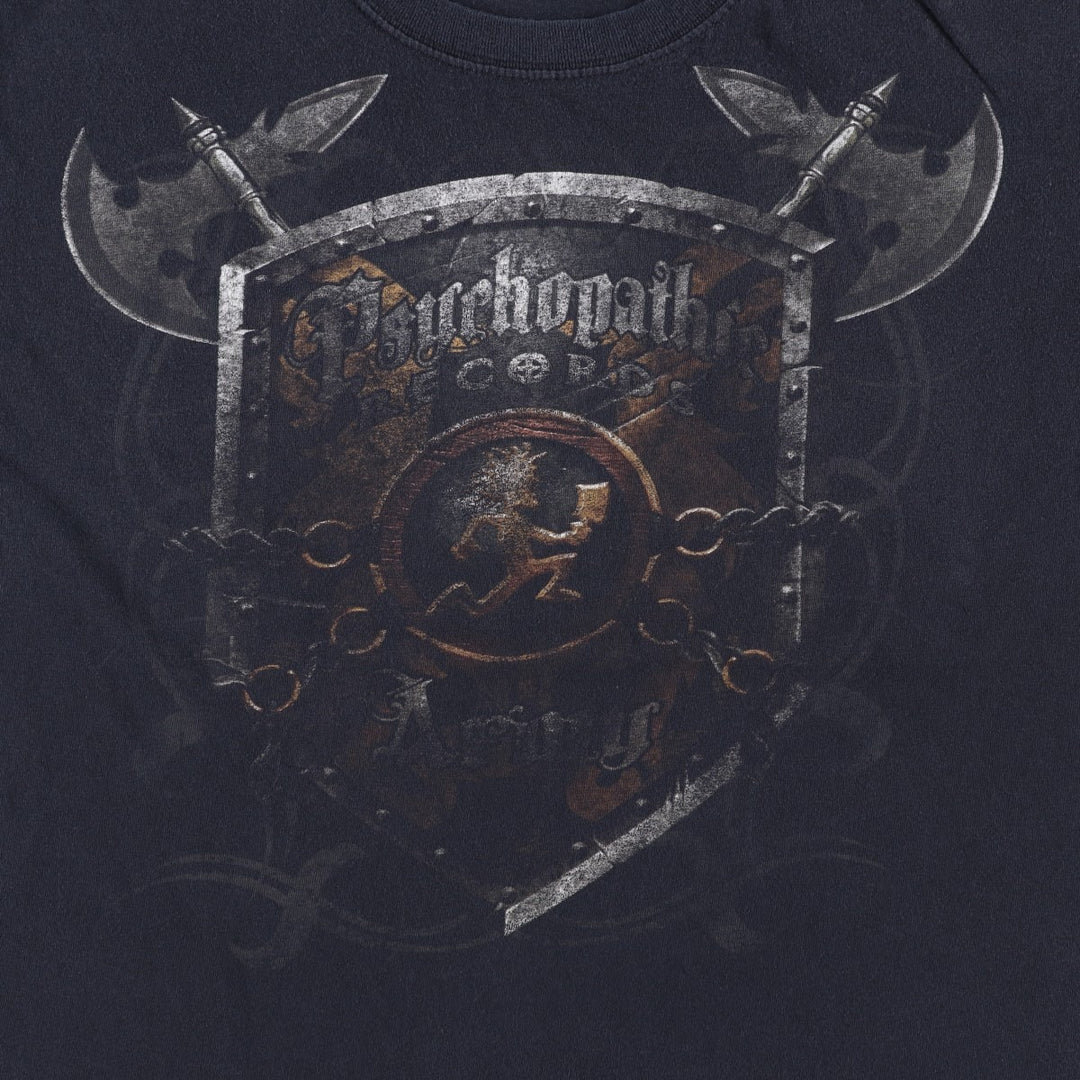 2000'S Anvil PSYCHOPATHIC RECORDS band t-shirt, men's size XL equivalent. cotton black type Vintage Second Hand