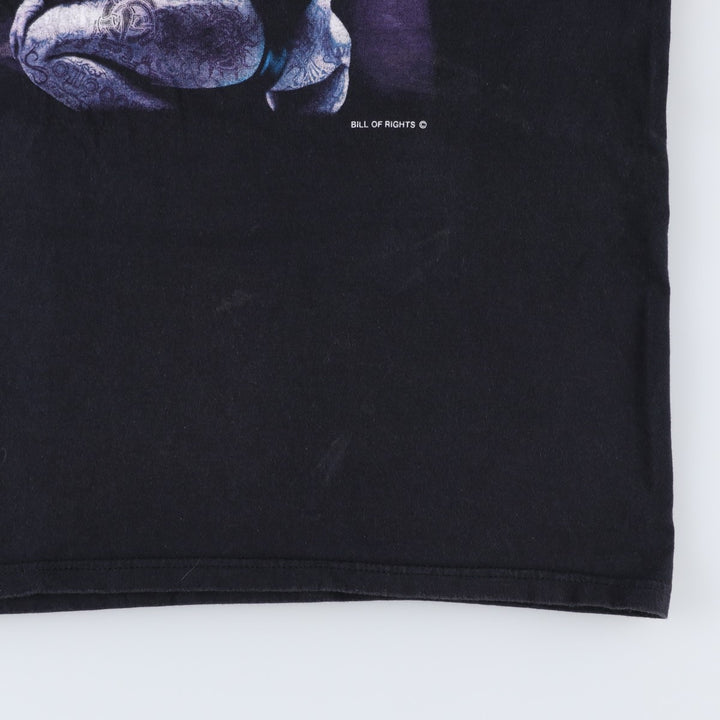 Fruit of the Loom SARATOGA Band T-shirt (Men's XL equivalent) cotton black type Vintage Second Hand