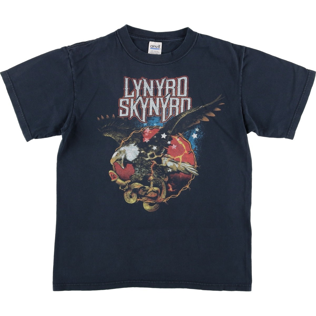 Anvil LYNYRD SKYNYRD band t-shirt, eagle pattern, men's size M. cotton black type Vintage Second Hand