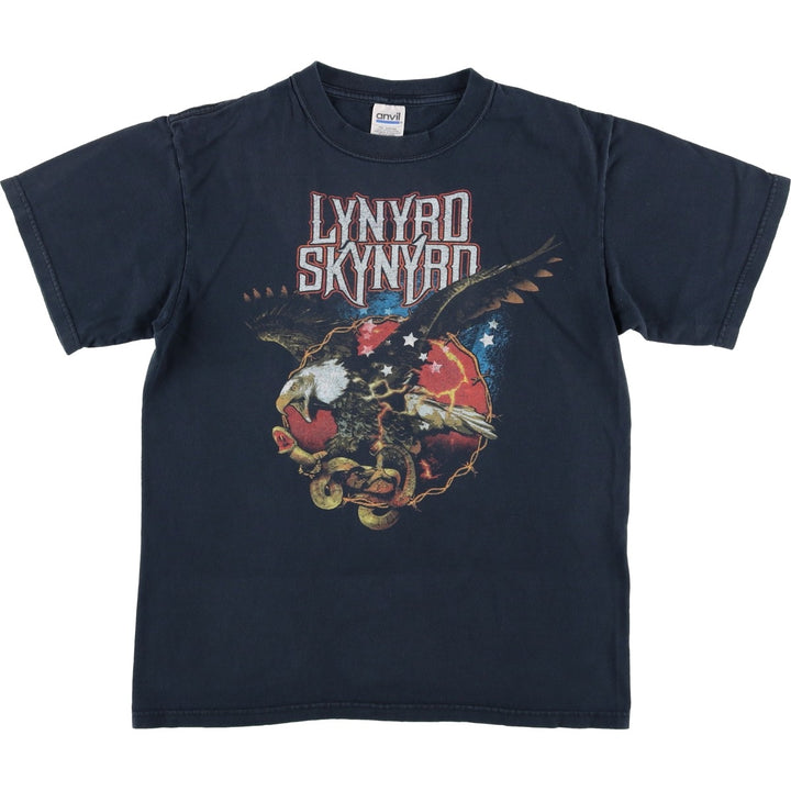 Anvil LYNYRD SKYNYRD band t-shirt, eagle pattern, men's size M. cotton black type Vintage Second Hand