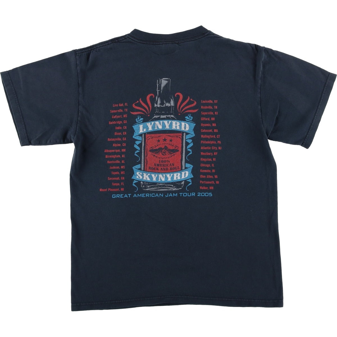 Anvil LYNYRD SKYNYRD band t-shirt, eagle pattern, men's size M. cotton black type Vintage Second Hand