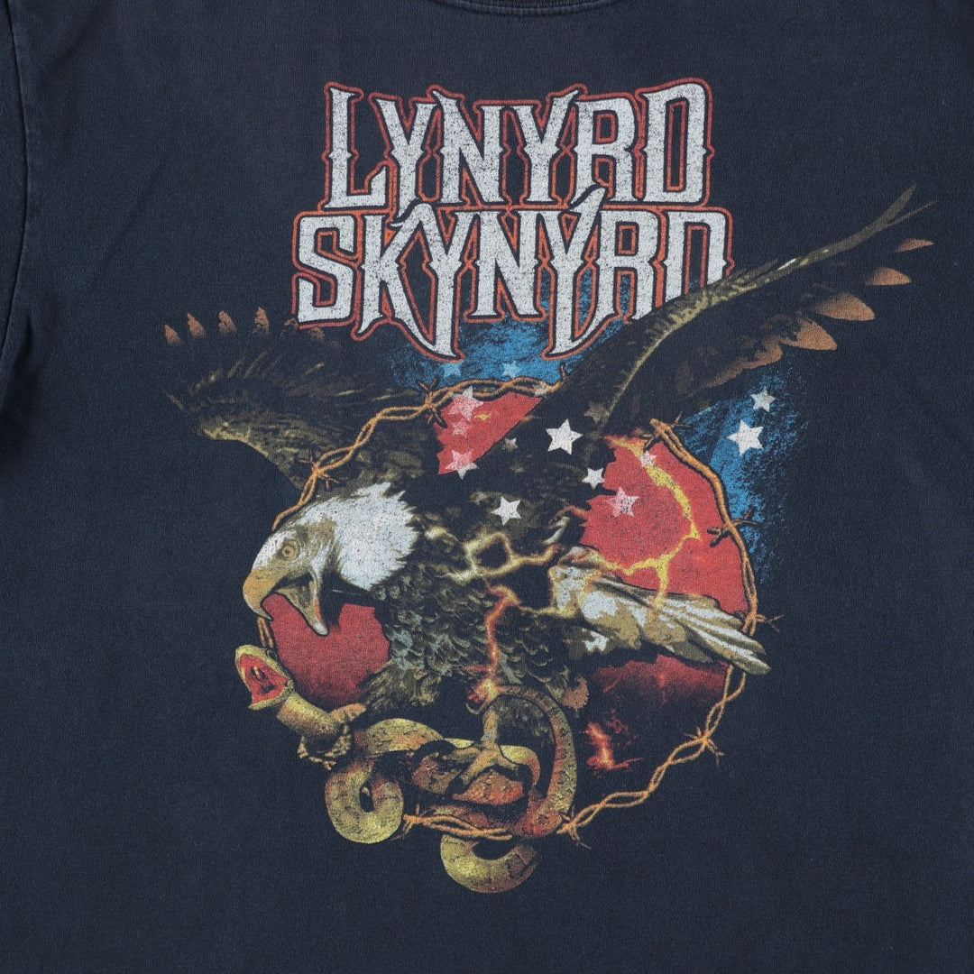 Anvil LYNYRD SKYNYRD band t-shirt, eagle pattern, men's size M. cotton black type Vintage Second Hand