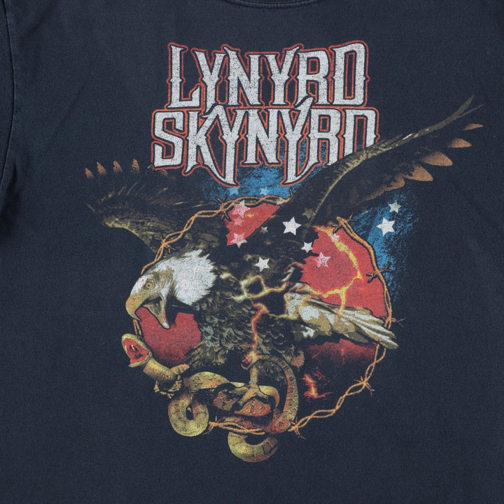 Anvil LYNYRD SKYNYRD band t-shirt, eagle pattern, men's size M. cotton black type Vintage Second Hand