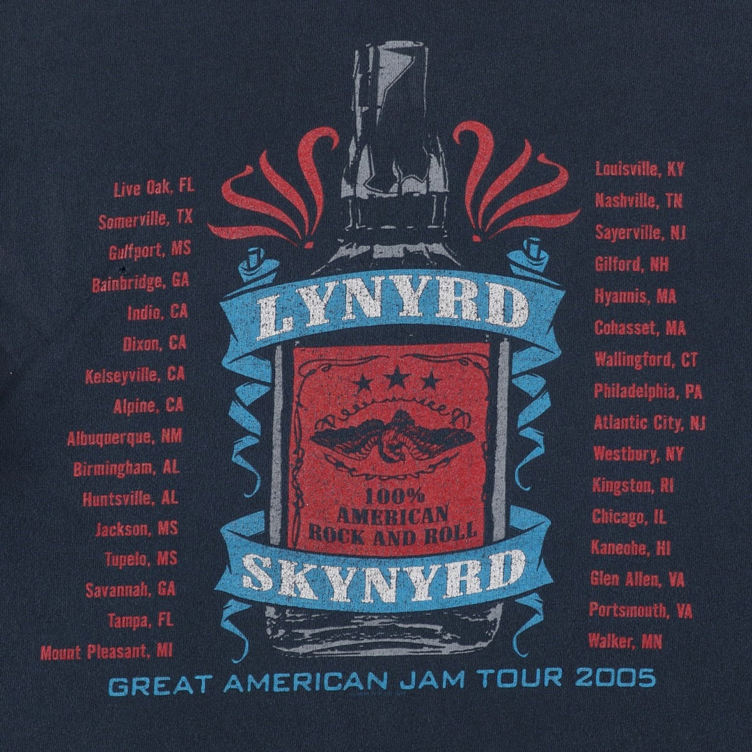Anvil LYNYRD SKYNYRD band t-shirt, eagle pattern, men's size M. cotton black type Vintage Second Hand