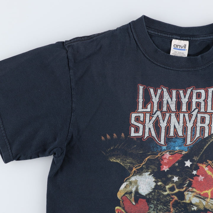 Anvil LYNYRD SKYNYRD band t-shirt, eagle pattern, men's size M. cotton black type Vintage Second Hand