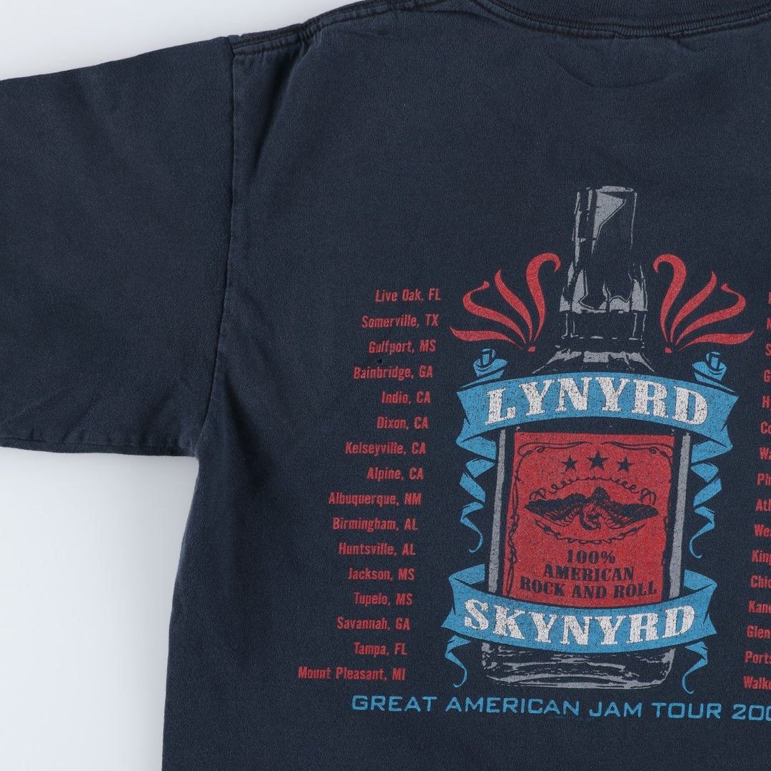Anvil LYNYRD SKYNYRD band t-shirt, eagle pattern, men's size M. cotton black type Vintage Second Hand
