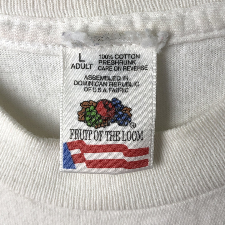 90'S Fruit of the Loom Band T-Shirt, Men's Size L (approx.), Vintage cotton white type Vintage Second Hand