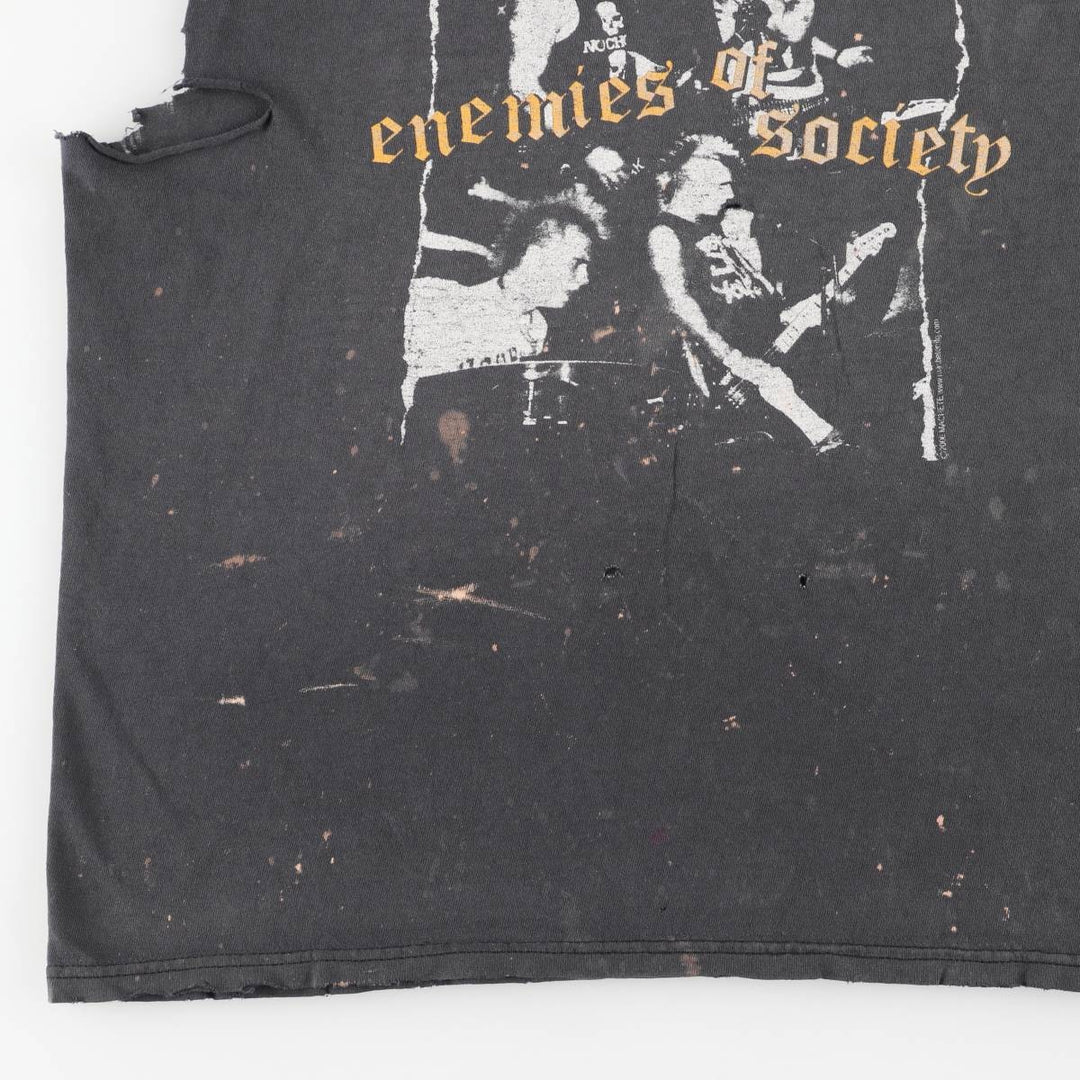 2000'S Delta The Casualties Cut-off Band T-shirt (Men's Size L) cotton black type Vintage Second Hand