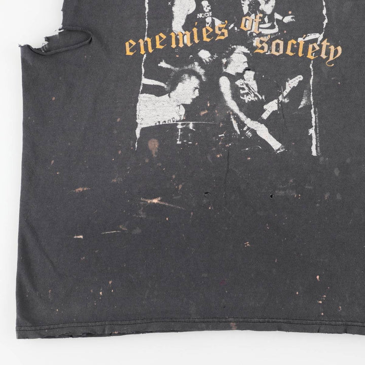 2000'S Delta The Casualties Cut-off Band T-shirt (Men's Size L) cotton black type Vintage Second Hand