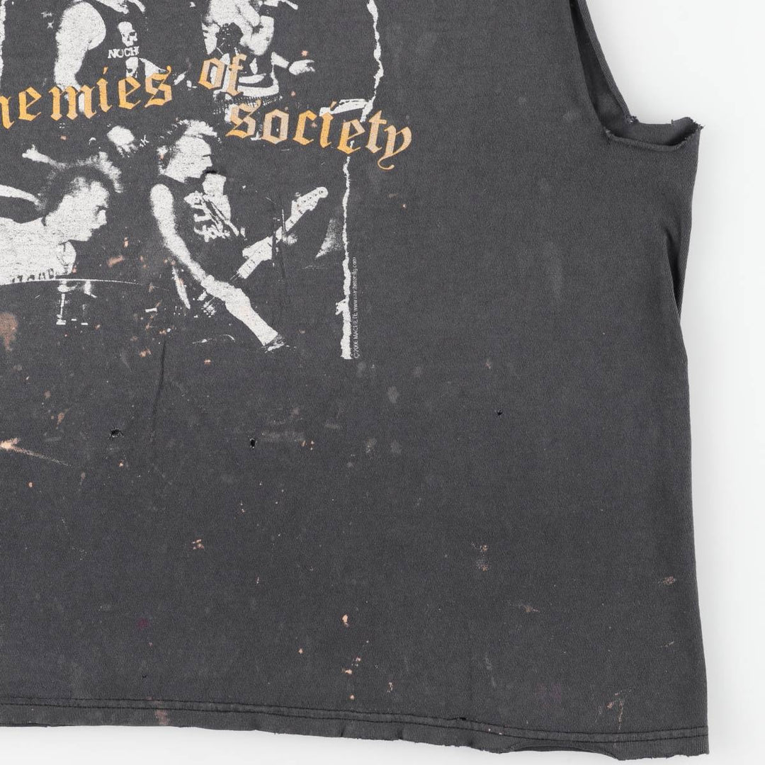 2000'S Delta The Casualties Cut-off Band T-shirt (Men's Size L) cotton black type Vintage Second Hand