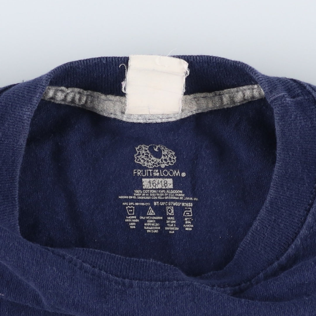 Fruit of the Loom THE BEATLES Band T-shirt (Men's size S) cotton navy blue type Vintage Second Hand